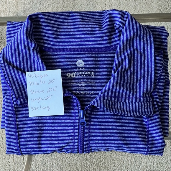 90 Degree By Reflex Purple Striped Women's Vest - Picture 11 of 11